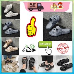 Designer Casual Platform Skeleton Head Funny One word Drag Slippers Woman Light weight wear breathable Leather rubber soft soles sandals Flat Summer