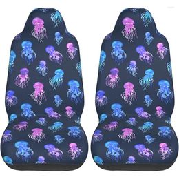 Car Seat Covers Cover Blue Pink Jellyfishes S Vehicle Front Universal Fit Protector 2 Pcs