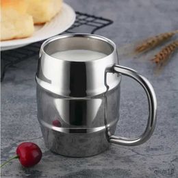 Thermoses Handle Drinkware Double Steel Beer Travel Tableware With Portable Mixing Thermal Coffee Milk Stainless Creative Cup Wall Mug