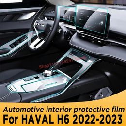 Interior Accessories For Haval H6 2024 Hybrid Gearbox Panel Navigation Screen Automotive Tpu Protective Film Cover Anti-scratch Sticker