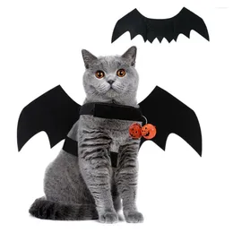 Dog Apparel Halloween Pet Clothing Bat Black Wings With Bells Cloth Cat Cosplay Supplies