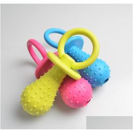 Dog Toys Chews Supplies Teething 1Pc Small Dogs Cleaning Puppy Dog Cat Pet Toys Bite Poodles Rubber Chew Train For Nipple Sqcdu Dhse Dhfrg