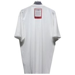 Herrendesigner Vetements T -Shirt schwarzes Baumwoll -T -Shirt mit Porto Patch Marke Shirts Tee Männer Frauen Streetwear T -Shirt