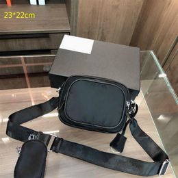 Unisex Nylon Black Camera Bags Women Mens Designer Crossbody Casual Shoulder Phone Bag Small Flaps Fashion style213C