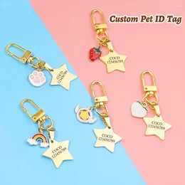 Dog Apparel Personalised Cat Pet ID Name Tag Custom Free Engraved For Collar Harness Supplies Accessories