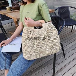 Shoulder Bags casual straw bags raan woven women andbags large capaciry female tote designer raffia wooden andle summer beac bali pursesH2421