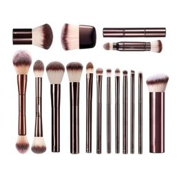 Makeup Brushes Hourglass No.1 2 3 4 5 7 8 9 10 11 Vanish Veil Ambient Double-Ended Powder Foundation Cosmetics Brush Tool 17Model Drop Otjpa