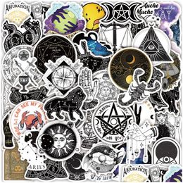 Car Stickers 52Pcs Astrology Vintage Aesthetic Magic Zodiac Celestial Witchcraft Iti For Diy Lage Laptop Drop Delivery Mobiles Motor Dhyfs