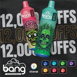 Bang bar 12000 Disposable Vape juice puff 12000 puff huge pen 12k puff 20ml prefilled cartridges rechargeable battery mesh coil bangbox devices 20 Flavours