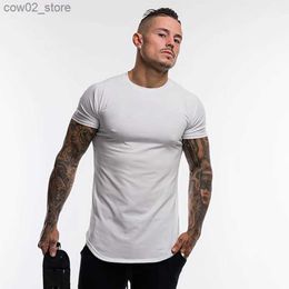 Men's T-Shirts Mens Fitness Sports Short-sleeved T-shirt New Young Summer Clothing Thin Half-sleeve Q240201