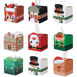 Gift Wrap 8pcs Christmas Boxes Chocolate Candy Cookie Packaging Box Bag S For Home Navidad Year 2024