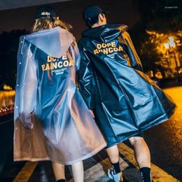 Raincoats Street Style Couple Hiking Raincoat Adult Men And Women Rainwear Universal Transparent Waterproof Hooded Rain Coat Suit