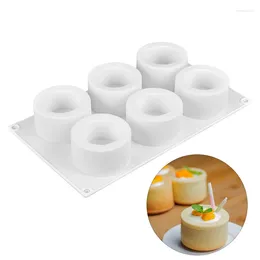 Baking Moulds 6 Cavity Silicone Cake Mould For Ice Cream Chocolate Mousse Pudding Pastry Bread Dessert Bakeware Pan Decorating Tools