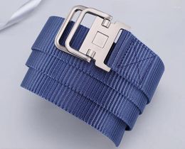 Belts Tide Solid Double Button Men's Nylon Fabric Belt Women's Casual Versatile Pant Student Canvas Accessories