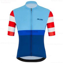 Men's T-Shirts Men Cycling Jersey 2023 Summer Racing Tops Shirts Short Seve Clothes Maillot Bicyc Bike WearH2421