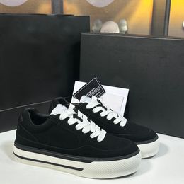 Casual Shoes Fashion Leather Platform Sole brand Sneakers White Black mens womens Luxury velvet cowhide 35-45