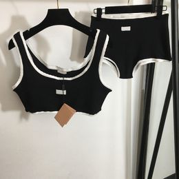 Two Pieces Women Swimwear Classic Cotton Bras Suit Set Brand Lingeries Tracksuit Soft Quick Dry Bikini Swimsuits