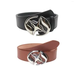 Belts PU Leather Belt For Men Women Ladies With Alloy Pin Buckle Trendy Vintage Style Decorative Sweaters Jeans Travel