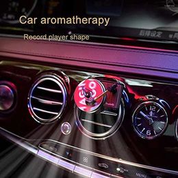 Spin Phonograph Car Perfume Fragrance Clip Deodorant Creative Air Vent Outlet Aromatherapy Auto Decoration Ornament