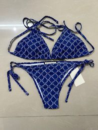 Luxury Split Swimsuit Designer Letter Chain Beachwears Women Bikini Sexy Ladies 2024ss Summer Solid Colour Swimwears For Gift Holiday g804