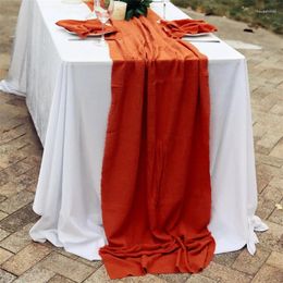 Table Cloth Wedding Party Runner 42x42cm Napkin Wholesale Solid Color Cotton Banquet Decor Fabric Cover 60x300cm