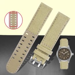 For Hamilton Khaki Field Watch h760250/h77616533/h70605963 H6893 Watch Strap Genuine Leather Nylon Men Watch Band 20mm 22mm 240124