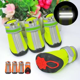 Dog Apparel Waterproof Shoes For Large Dogs Anti-slip Winter Reflective Pet Rain Boots Footwear Small Big Size 5