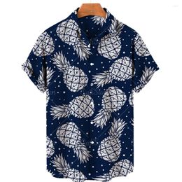 Men's Casual Shirts Oversized Floral Hawaiian Costume Beach Vacation Y2k VintageTropical Fruit Pattern Mens Designer Clothing Sale