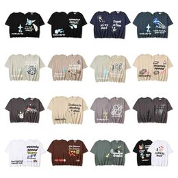 Men's T-Shirts 24ss designer High Street Foam Letter Printing Loose Round Neck Short Sleeve Mens and Womens Casual T-shirt Couple Half Sleeve Fashion