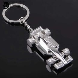 Keychains Lanyards 1PC Fashion Mini Formula 1 Racing Car Styling Pendant Keychain For Men Handbag Key Rings Activity Gift Q240201