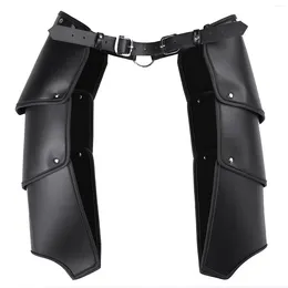 Belts Men's Punk Gothic Belt Faux Leather Waist With Leg Armour Harness Party Cosplay Halloween Club Performance Costume