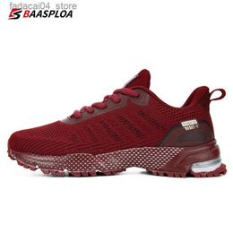 Roller Shoes Baasploa 2023 New Running Shoes Women Breathable Knitted Lightweight Training Shoes Brand Non-Slip Women Sports Running Shoes Q240201