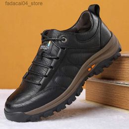 Roller Shoes WEH Leather Men Casual Shoes winter Lace-up Platform Sneakers Travel Shoes Wear-resistant Shoes British Style Mens Sneaker Shoe Q240201