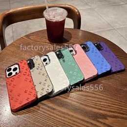 Designer Fashion Phone Cases For iPhone 15 Pro Max 14 13 12 11 L Letter Floral Back Cover Luxury Mobile Shell Full coverage Protection Case