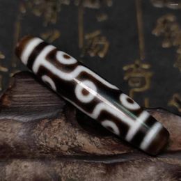 Loose Gemstones Tibet Black/White Brown/White 9 Eyes Totem DZI Beads 13 57mm Agate Stone Men&Women Amulet Jewellery DIY