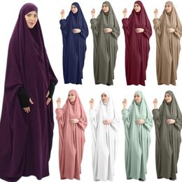 Ethnic Clothing Muslim Women Prayer Garment Hijab Overhead Abaya Full Cover Khimar Dubai Saudi Eid Hooded Ramadan Burqa Dress Islam Arab