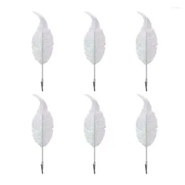 Christmas Decorations Artificial Glitter Leaves Fake Floral Leaf 6pcs Beautiful