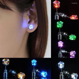 Party Decoration 1Pair LED Luminous Earrings With A Sparkling Crown Design That Can Be Worn By Both Male And Female Couples Shining Item