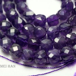Loose Gemstones Meihan 8 8mm Faceted Cube Beads Made From Natural Amethyst For Jewellery DIY