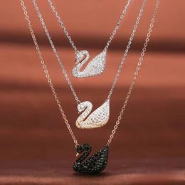Luxury Fashion Swan Pendant Necklace Designer Necklaces for Women Classic Pendant Necklace Collarbone Chain with Original Box