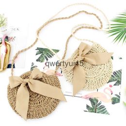 Shoulder Bags Big bow straw bag round paper rope fasion woven small fres beac casual andbagH2421