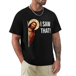 Men's Polos Jesus Meme I Saw That T-Shirt Customised T Shirts Cute Clothes Mens Cotton