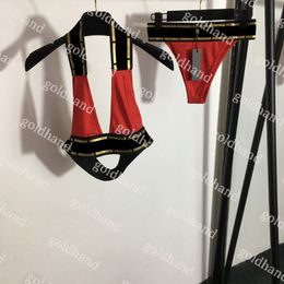 Fashion Halter Swimsuit Womens Strap Bikini Set Designer Letter Printed Swimwear Two Piece Bathing Suit