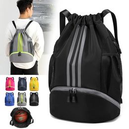 Sports Drawstring Soccer Backpack Lightweight Fitness Gym Basketball Bag Travel Outdoor Waterproof Weekend Shoulder Schoolbag 240124