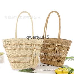 Shoulder Bags ollow out paper rope woven Fasion single soulder straw bag Leisure womens student BeacH2421