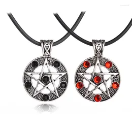 Pendant Necklaces Gothic Supernatural Necklace Pentagram Pentacle Five Pointed Star Wicca Pagan Dean Winchester Vintage Jewelry Wholesale
