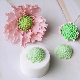 Baking Moulds Scabiosa Stamen Silicone Mould For Fondant Cake Decorating Cupcakes Sugarcraft Cookies Candies Cards And Clay Bakeware Tools