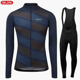 Men's Tracksuits2023 Mans Long Seves Cycling Jersey Set Spring Autumn Breathab Road Bike Clothing Triathlon BicycH2421
