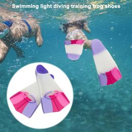 Swimming Fins With Storage Bag Super Soft Swim Flexible Highly Elastic Silicone Flippers Training Tool For Children 240123