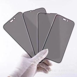 10pcs Clear Transparent Privacy Glass Black Cover Screen Protector For iPhone 11 Pro XR XS Max X 15 15pro 14 13 12 Mini 8 7 6 Plus SE2020 Tempered glass Protective Film